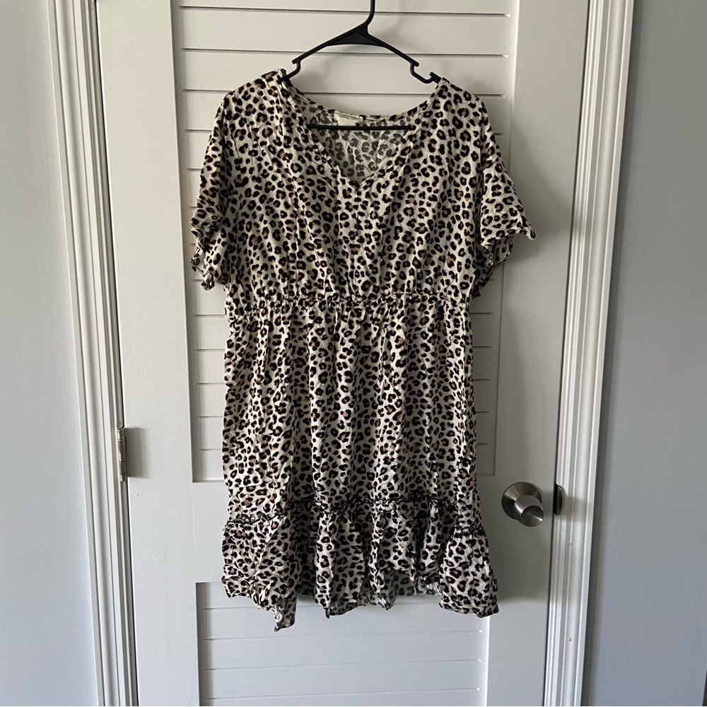 Urban Rose Cheetah Print Dress Size 3X